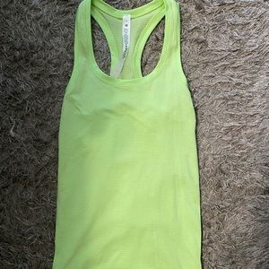 lululemon lime swiftly tech size 0 tank